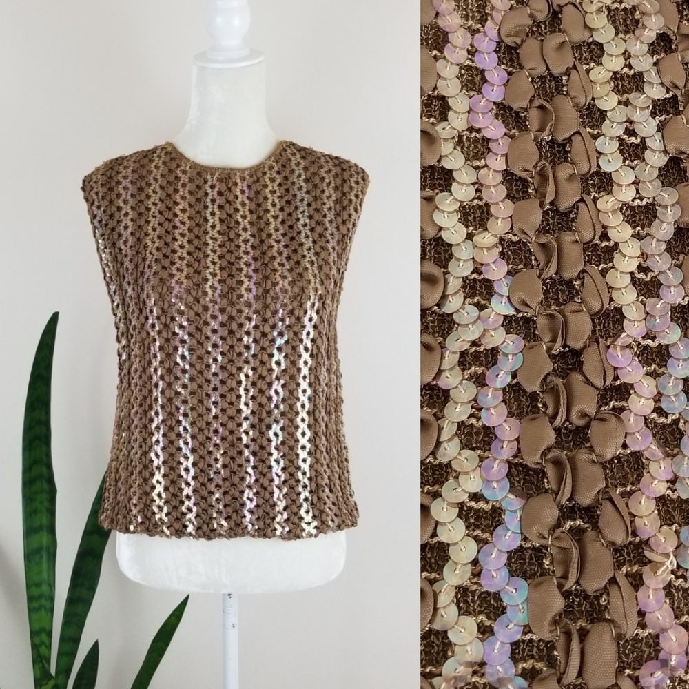 VTG 50s Stylebest Sequin Knit Party Top